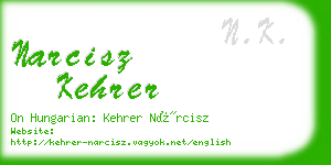 narcisz kehrer business card